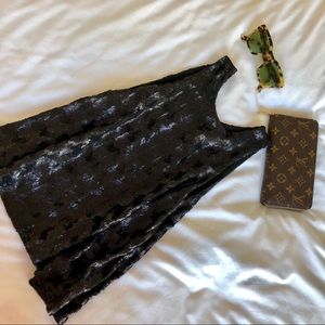 NWOT Aritzia Talula Black Sequin Tank Top